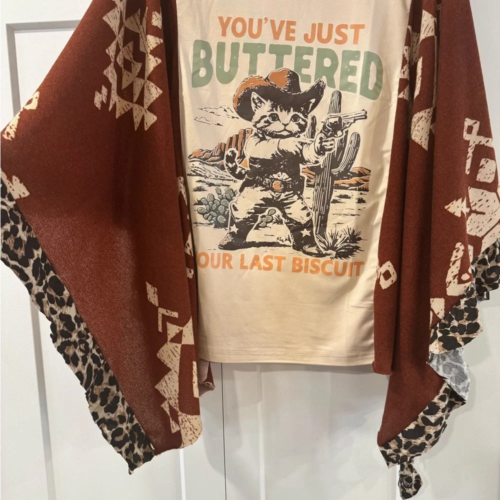 Custom Upcycle Western kimono - Picture 3 of 4